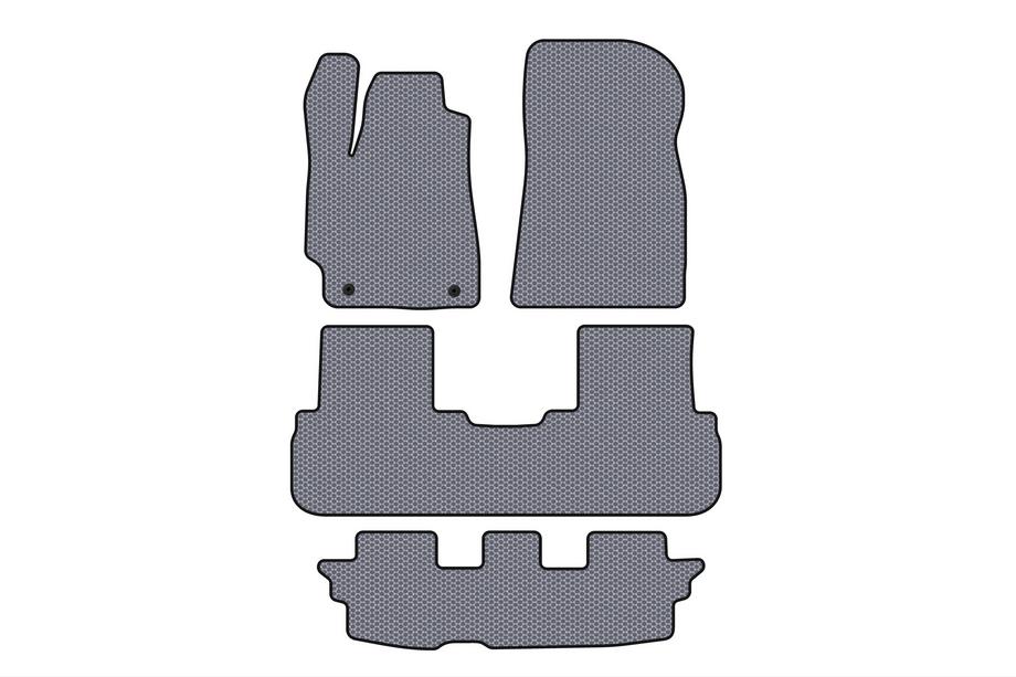 Toyota Highlander 2008–2013 Gummimåtter Carsuit (2 rækker, grå) Image