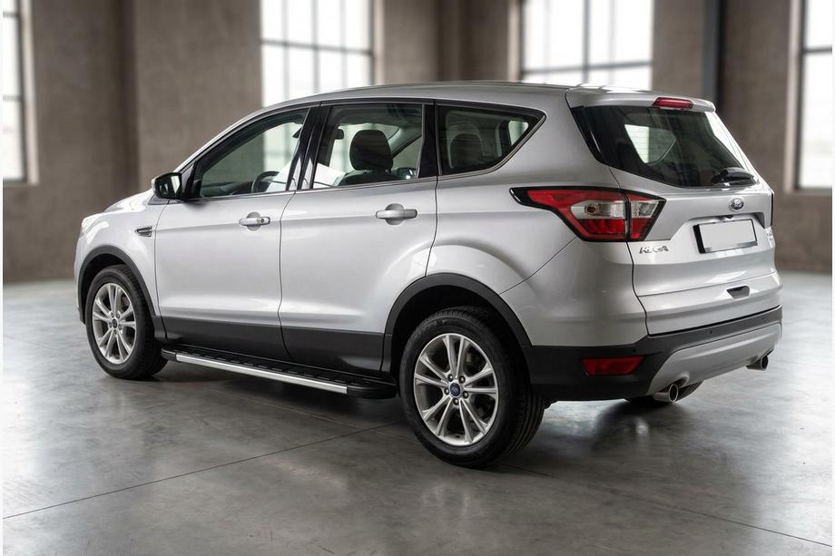 Ford Kuga/Escape 2013–2019 Duru sidetrin (2 stk., aluminium) Med sorte dørbeskyttere Image