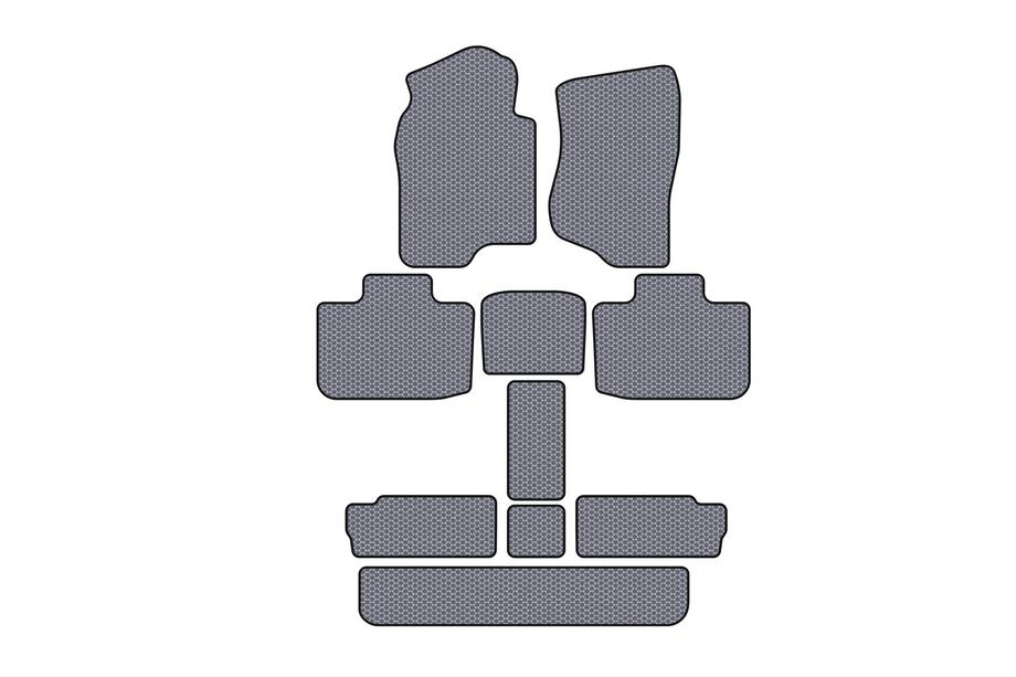Cadillac Escalade 2007–2014 Gummimåtter Carsuit (3 rækker, grå) Image