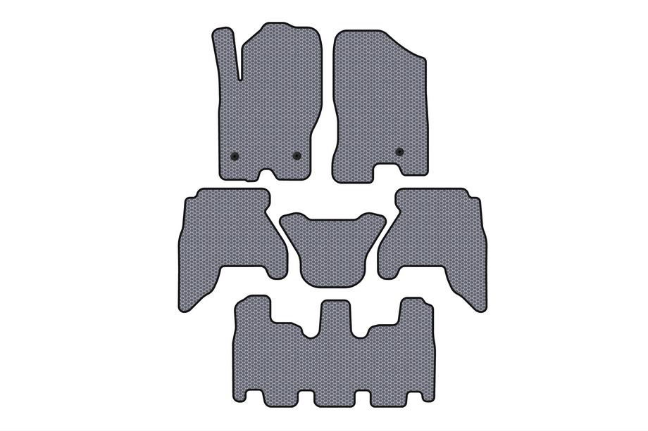 Nissan Pathfinder R51 2005–2014 Gummimåtter til kabinen Carsuit V1 (3 rækker, grå, 2010-2014) Image