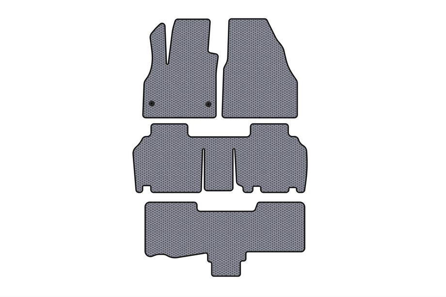 Renault Kangoo 2008–2020 Carsuit gummimåtter (3 rækker, 5-dørs/7-sæders, grå) Image