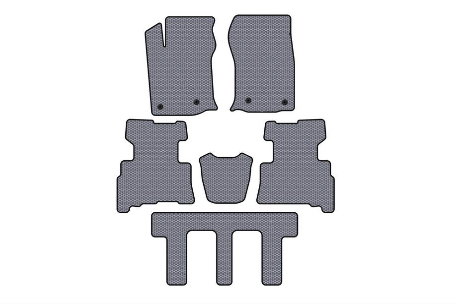 Toyota 4Runner 2009–2024 Gummimåtter Carsuit (3 rækker, 2014-2024, 7-personers, grå) Image