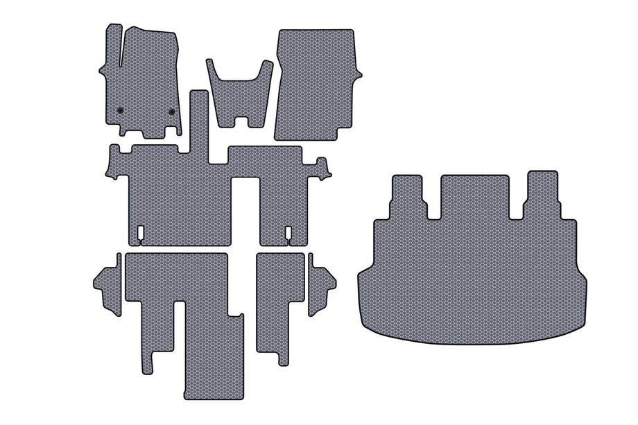 Hyundai Staria 2021– Carsuit gummimåtter (komplet kabinesæt, 1+1,5/9-personers, grå) Image
