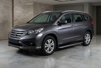 Honda CRV 2012–2016 Maydos V1 sidetrin (2 stk., aluminium ↗ rustfrit stål) foto 1