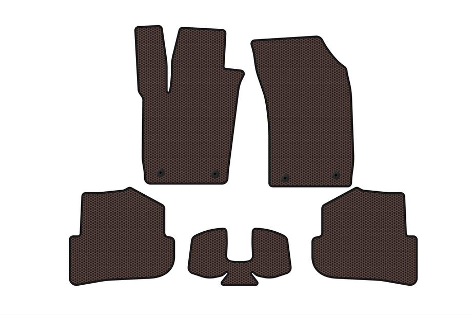 Audi A1 2010–2018 Gummimåtter Carsuit (HB, 3-dørs, brun) Foto 1