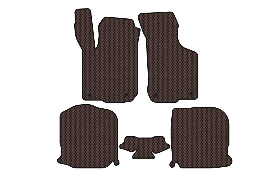 Audi A3 1996–2003 Gummimåtter Carsuit (HB, 3-dørs, brun) Image
