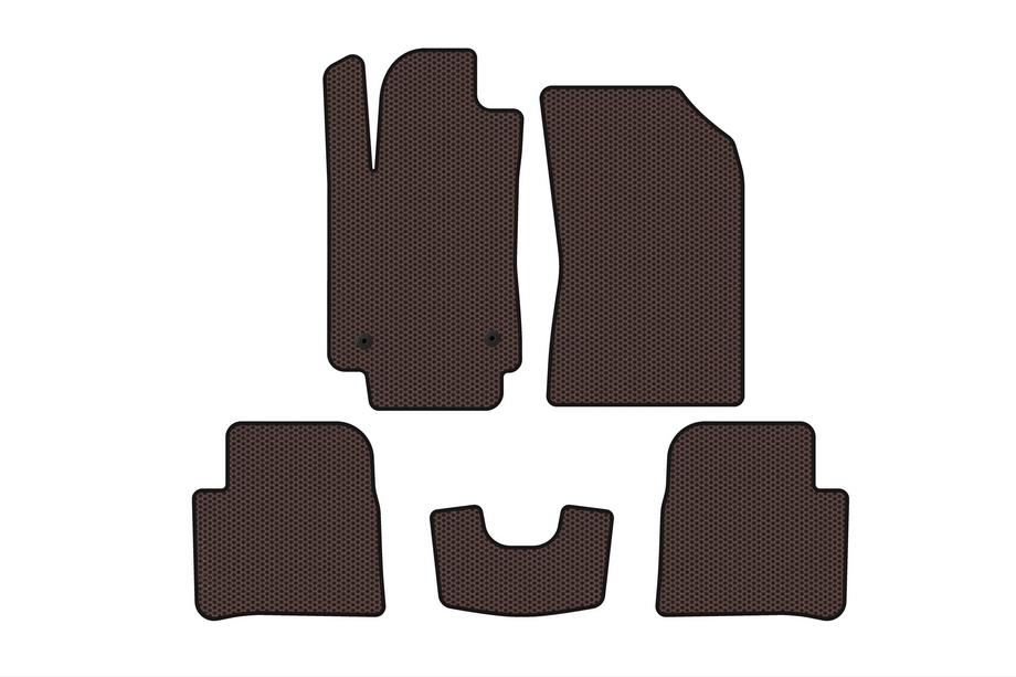 Citroen C-3 2016–2023 Gummimåtter Carsuit (HB, brun) Foto 1