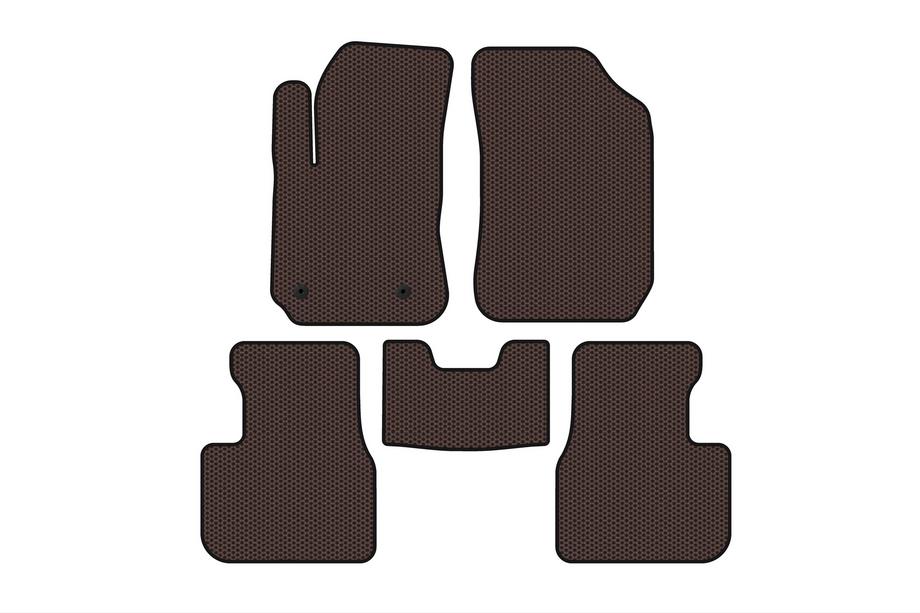 Citroen Cactus 2014–2020 Gummimåtter Carsuit (Brun) Image