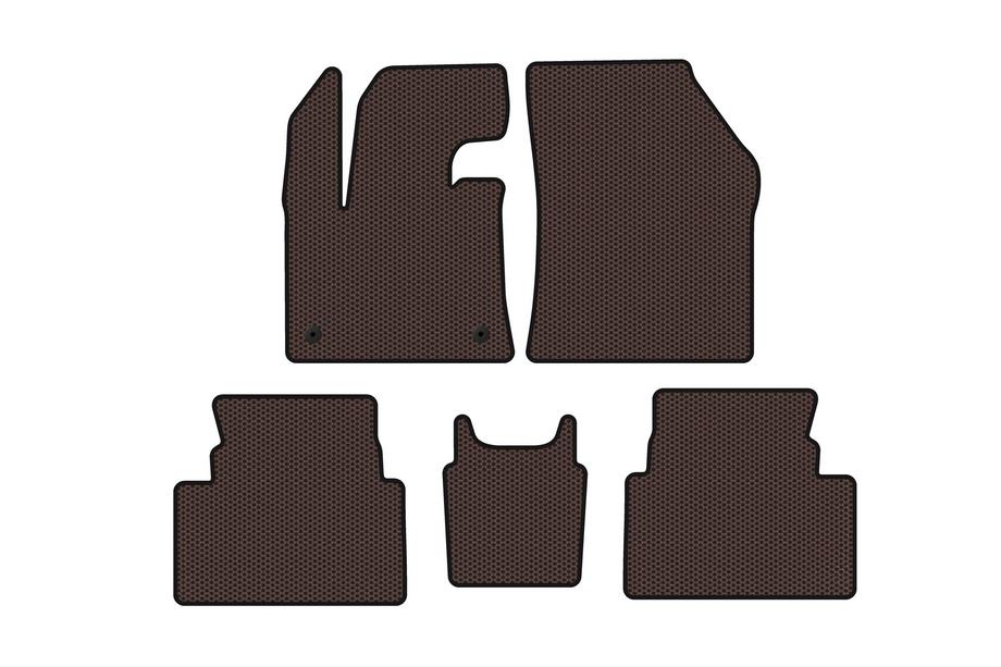 Citroen C5 Aircross 2017–2025 Gummimåtter Carsuit (gulvmonteret speederpedal, brun) Image