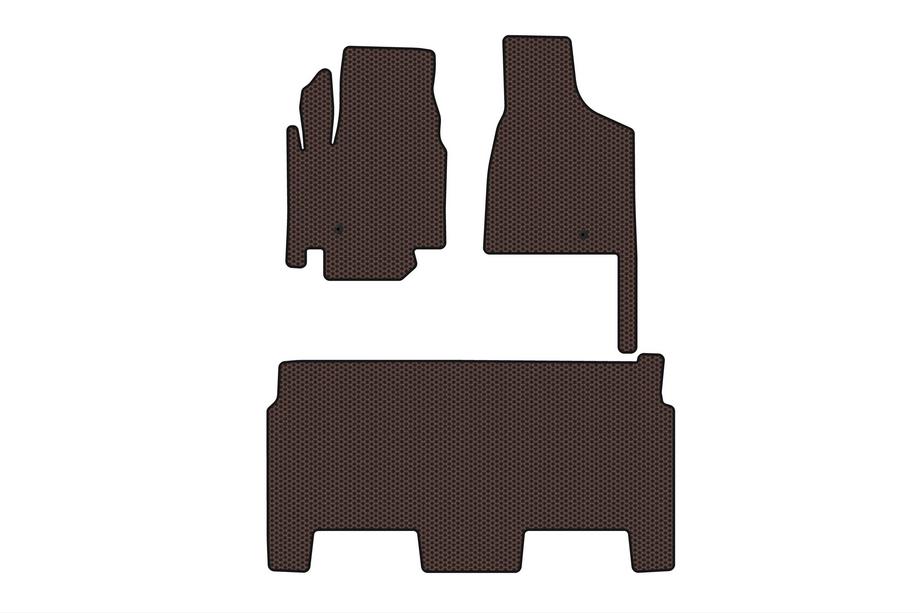 Dodge Grand Caravan V 2008–2020 Gummimåtter Carsuit (2008-2020, 2 rækker, 8-personers/SXT-udstyrsniveau, brun) Image
