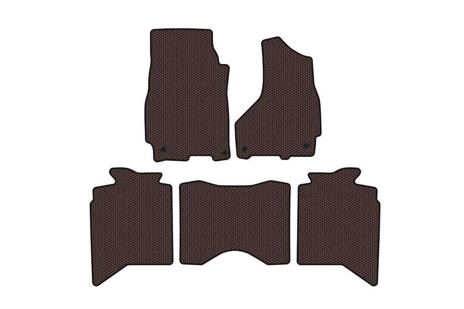 Dodge RAM (DS/DJ/D2) 2009–2024 Gummimåtter Carsuit (2013+, 5-sæders, brun) Foto 1