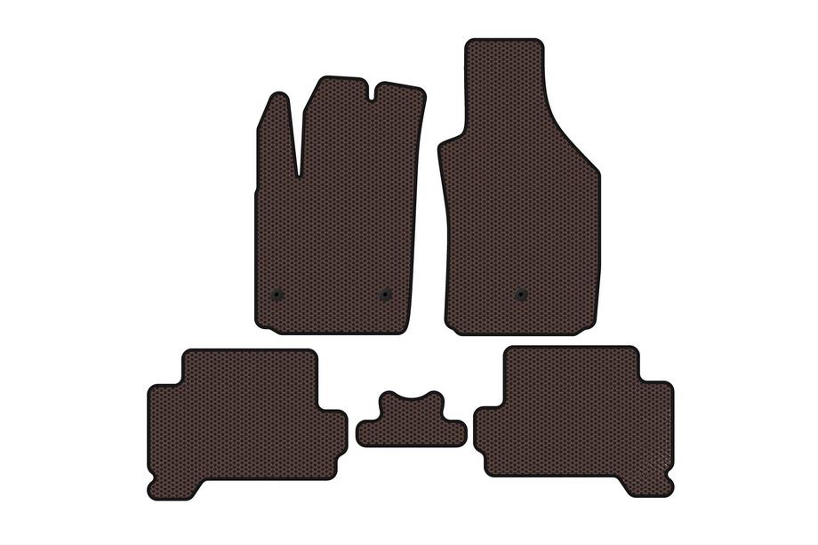 Fiat 500/500L 2013–2022 Carsuit gummimåtter (til 500, Електро, brun) Image