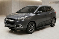 Hyundai IX-35 2010–2015 Allmond Black sidetrin (2 stk., aluminium) foto 1