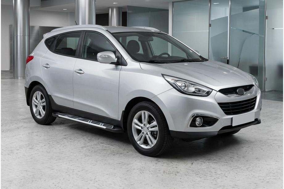 Hyundai IX-35 2010–2015 Sunrise sidetrin (2 stk., aluminium) Image