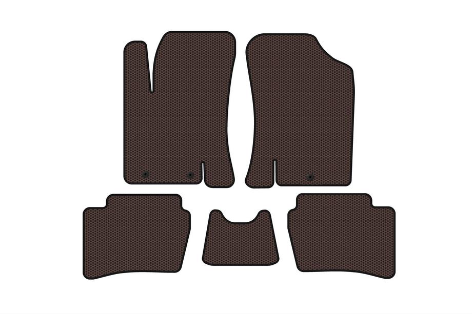 Hyundai I-20 2008–2012 Gummimåtter Carsuit (HB, brun) Image