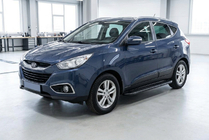 Hyundai IX-35 2010–2015 Sidetrin Bosphorus Black (2 stk., aluminium) foto 1