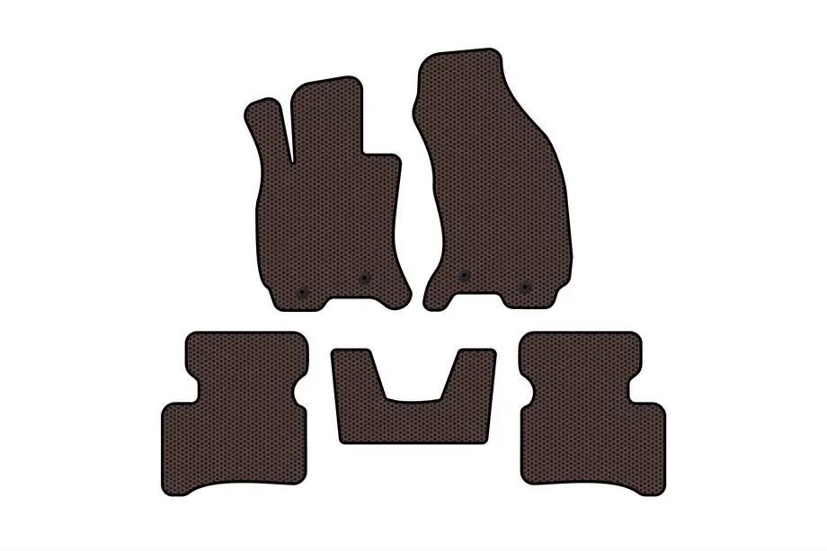 Jaguar X-Type 2001–2009 Gummimåtter Carsuit (SD, gulvmonteret speederpedal, brun) Image