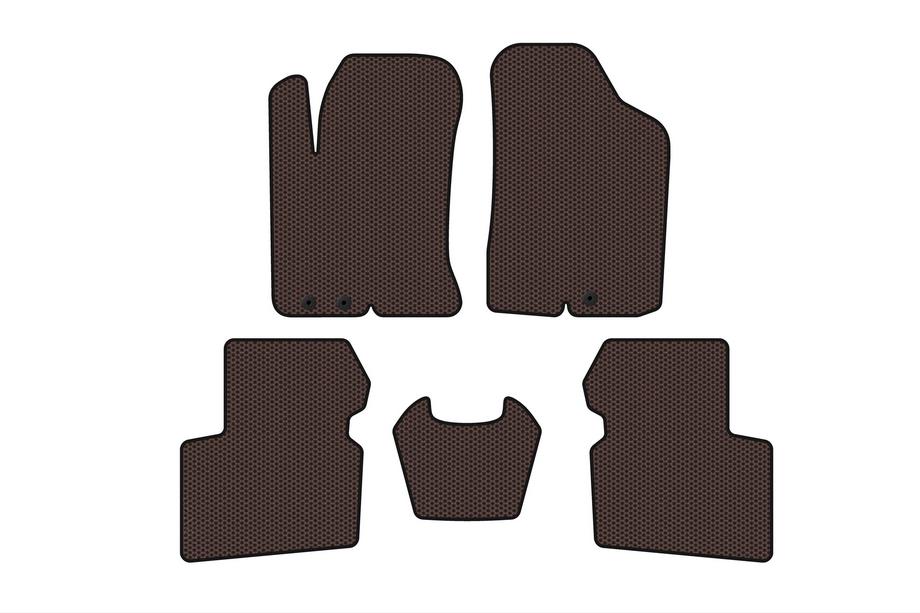 Kia Cerato 2 2010–2013 Gummimåtter Carsuit (SD, brun) Image