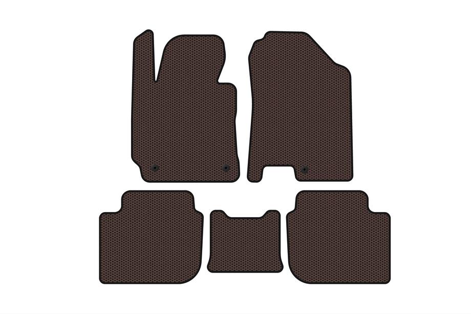 Kia Cerato 3 2013–2018 Gummimåtter Carsuit (SD, brun) Image