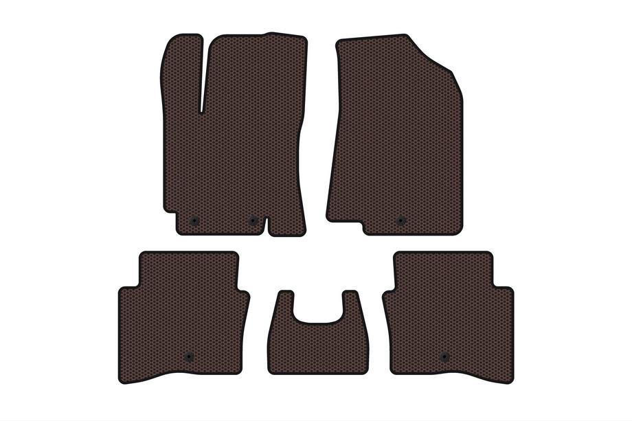 Kia Rio 2012–2017 Gummimåtter Carsuit (SD, brun) Image