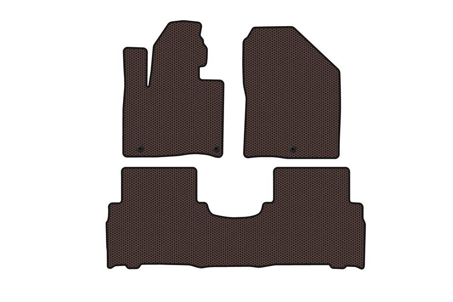 Kia Sorento III UM 2014–2020 Gummimåtter Carsuit (2014-2018, 5-personers, brun) Foto 1