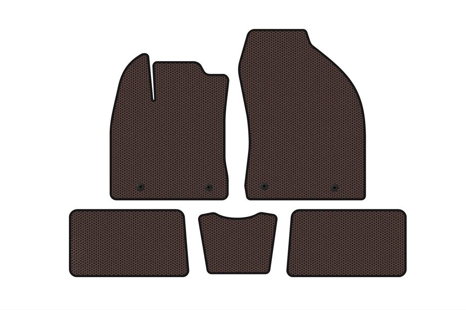 Lexus CT200H 2011–2022 Gummimåtter Carsuit (HB, Hybrid, brun) Image