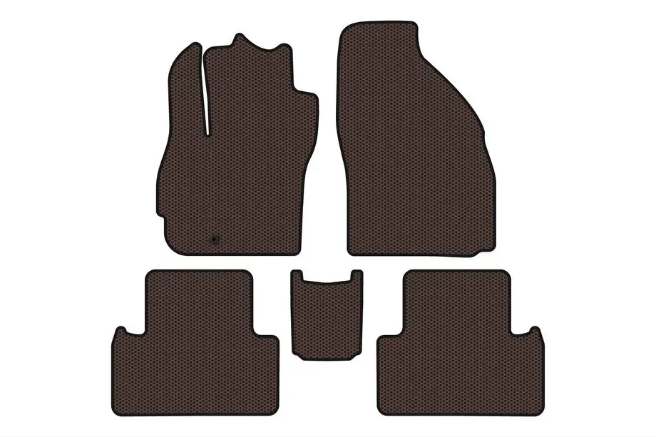 Mazda 5 2005–2009 Carsuit gummimåtter til kabinen (2 rækker, 7-personers, brun) Image