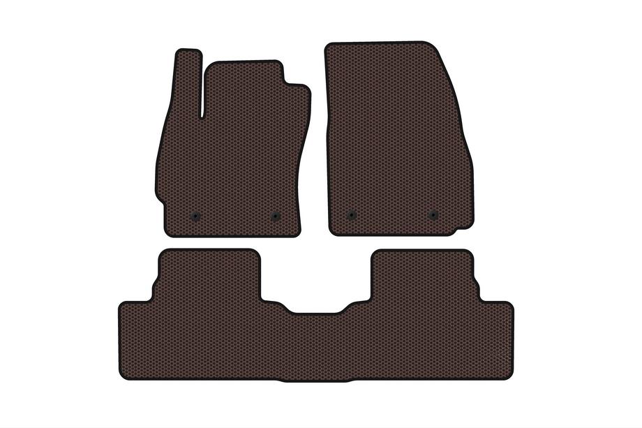 Mazda 5 2010–2018 Carsuit gummimåtter til kabinen (2 rækker, brun) Image