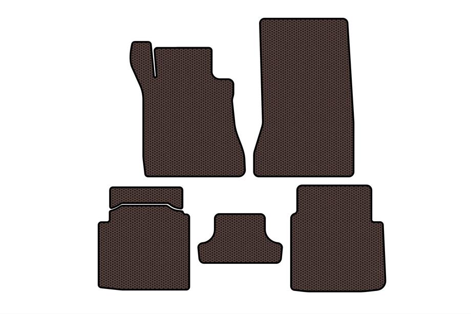 Mercedes S-class W126 1979–1991 Gummimåtter Carsuit (SD, kort akselafstand, brun) Foto 1
