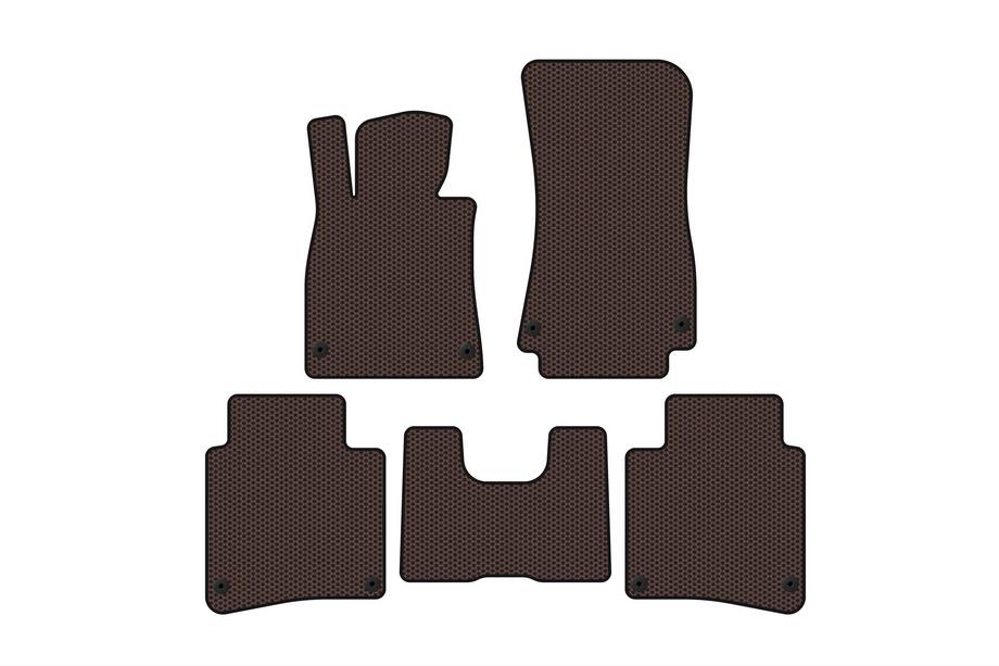 Mercedes S-klasse W222 2013–2022 Gummimåtter Carsuit (2017-2020, SD, lang akselafstand, brun) Image