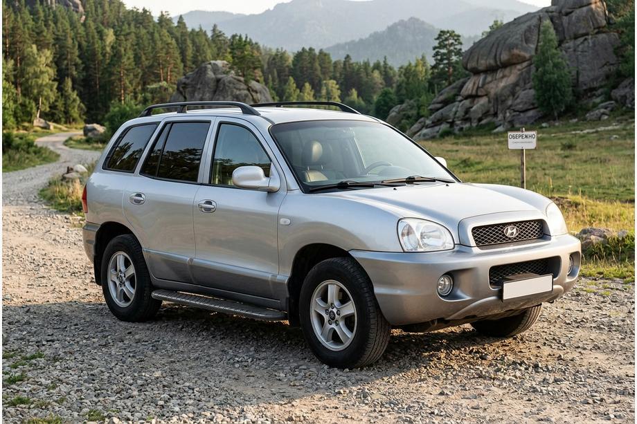 Hyundai Santa Fe 1 2000–2006 Sidetrin Bosphorus Black (2 stk., aluminium) Image