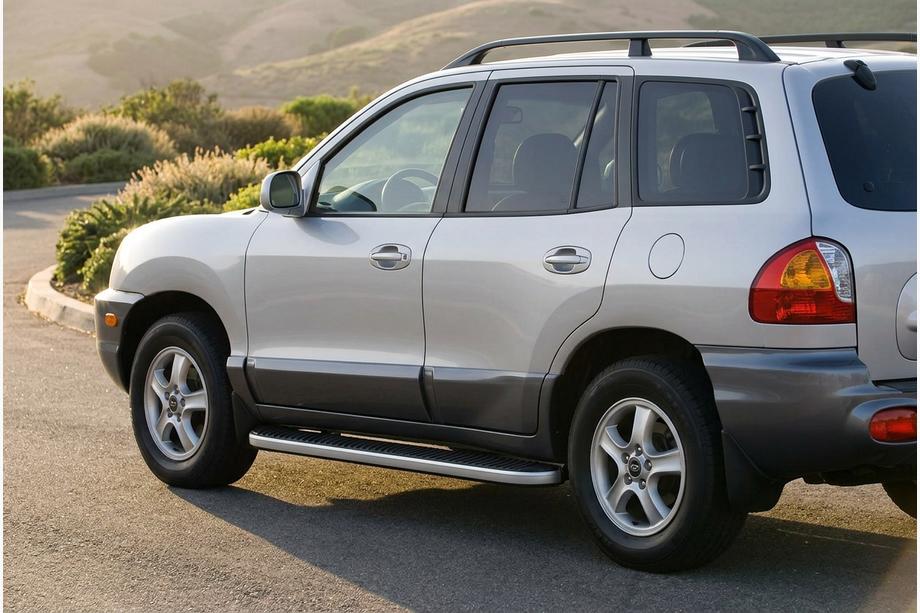 Hyundai Santa Fe 1 2000–2006 Sidetrin Tayga Grey (2 stk., aluminium) Image