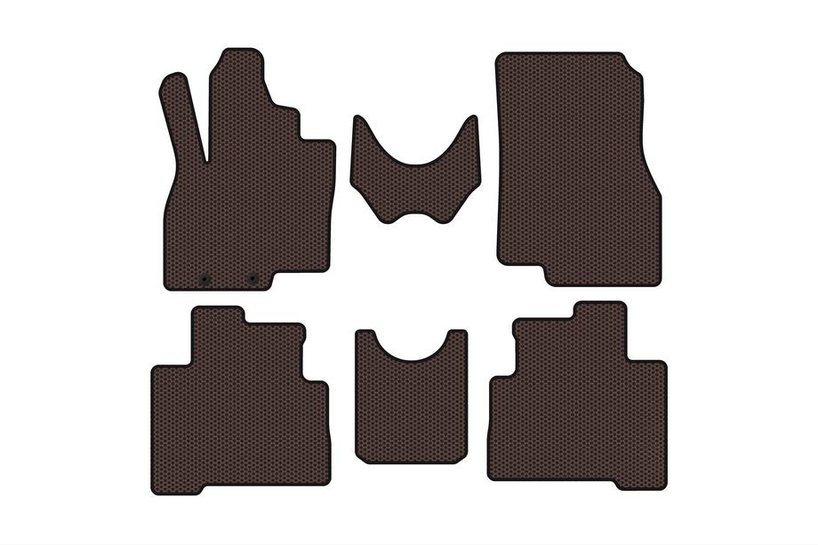 Mitsubishi Grandis 2003–2011 Carsuit gummimåtter til kabinen (2 rækker, brun) Image