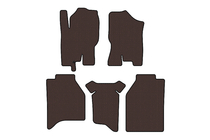 Nissan Navara 2006–2015 Carsuit gummimåtter til kabinen (uden bokse, brun) foto 1