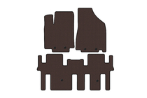 Nissan Pathfinder R52 2012–2021 Carsuit gummimåtter til kabinen (2 rækker, brun) foto 1