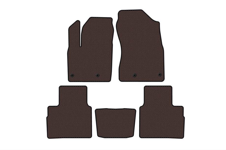 Nissan X-trail T33/Rogue 2022– Gummimåtter Carsuit (5-personers, brun) Image