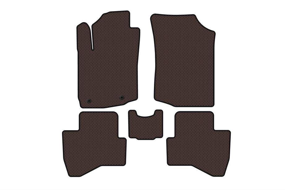 Peugeot 108 2014–2021 Gummimåtter Carsuit (HB, brun) Image