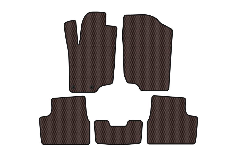 Peugeot 207 2006–2014 Gummimåtter Carsuit (HB, 5-dørs, brun) Image