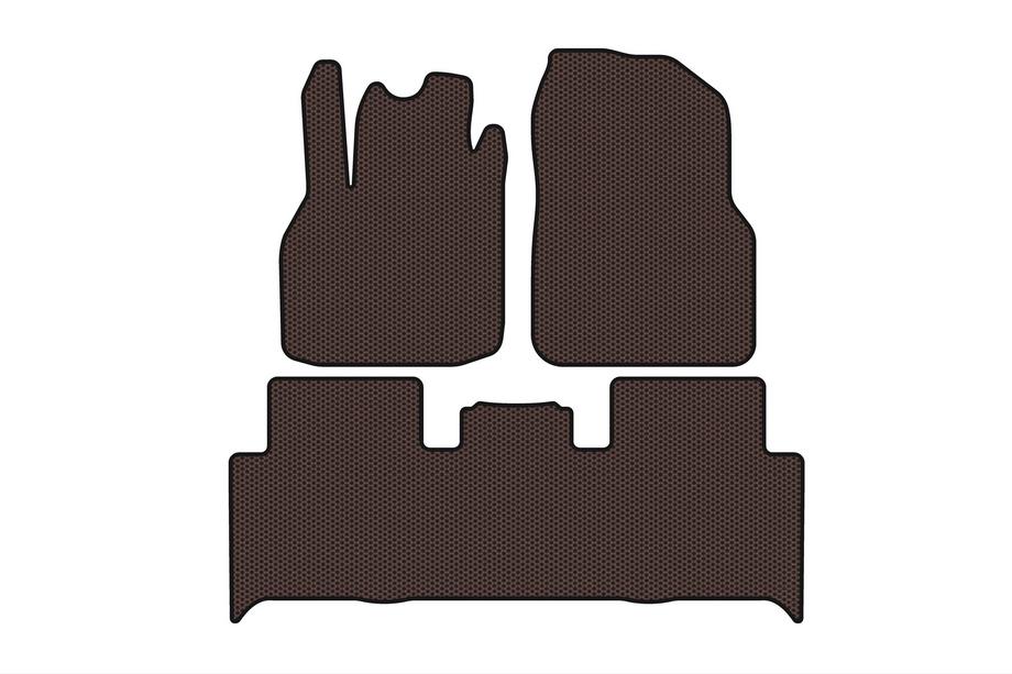 Renault Scenic/Grand 2003–2009 Carsuit gummimåtter til kabinen (2 rækker, brun) Image