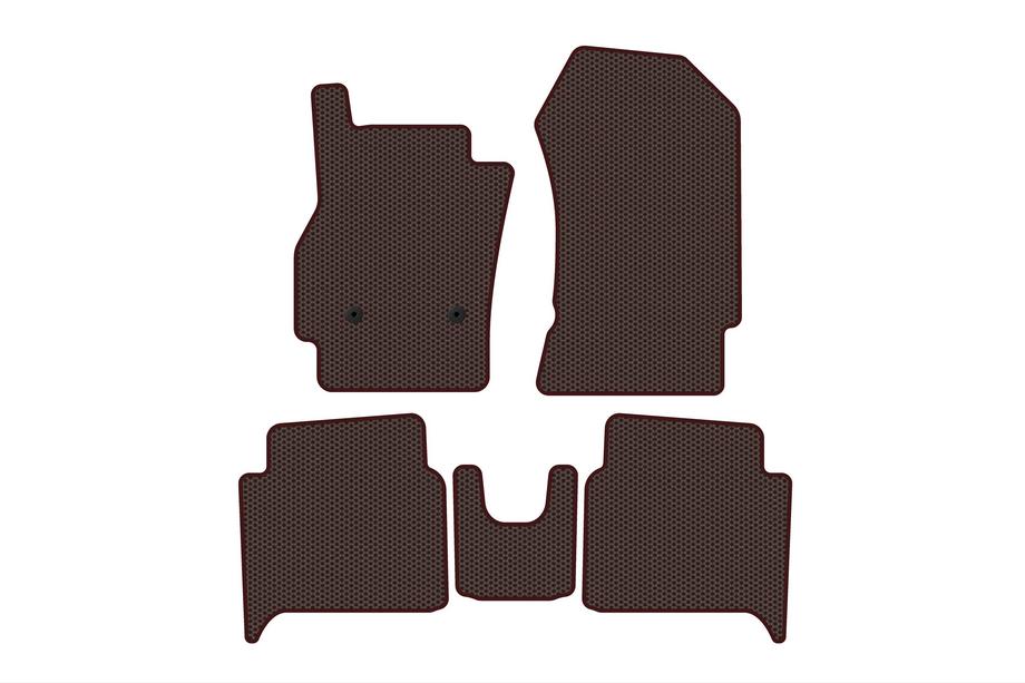 Renault Zoe 2012–2019 Gummimåtter Carsuit (HB, brun) Image