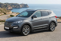 Hyundai Santa Fe 3 2012–2018 RedLine Black side trinbrætter (2 stk., aluminium) foto 1