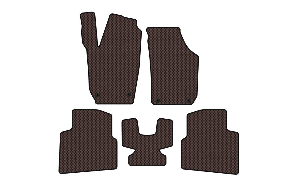 Skoda Roomster 2006–2015 Gummimåtter Carsuit (Brun) Image
