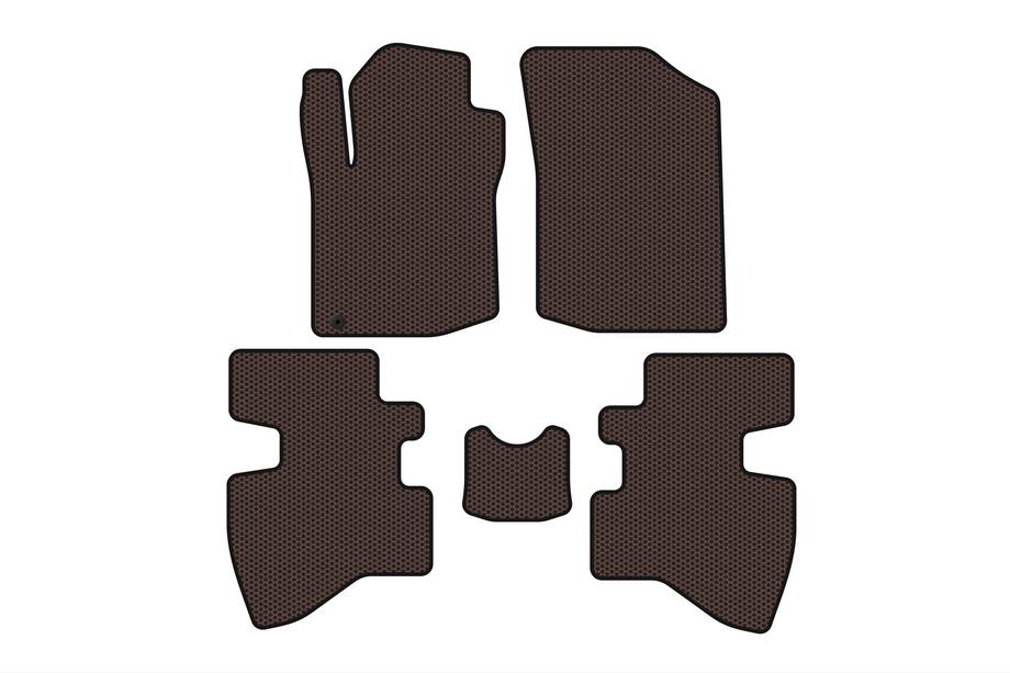 Toyota Aygo 2007–2014 Gummimåtter Carsuit (2007-2009, HB, 3-dørs, brun) Foto 1