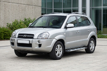 Hyundai Tucson JM 2004– Sunrise sidetrin (2 stk., aluminium) foto 1