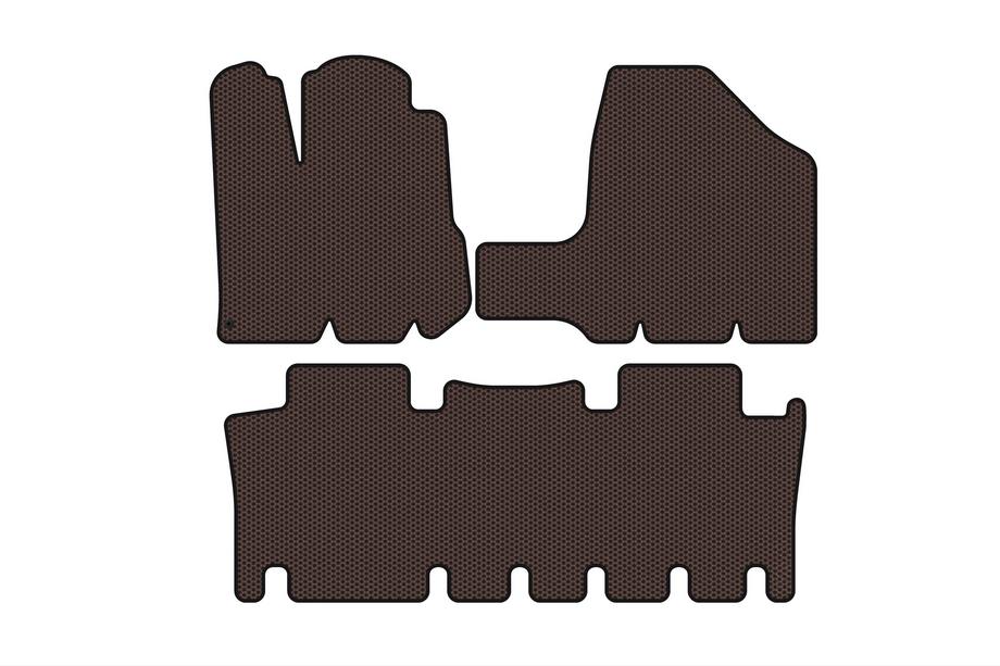 Toyota Sienna 2003–2009 Carsuit gummimåtter til kabinen (2 rækker, brun) Image
