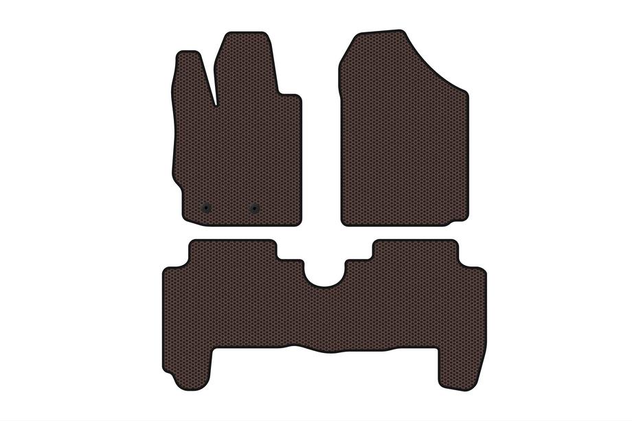 Toyota Yaris 2006–2011 Gummimåtter Carsuit (HB, 5-dørs, brun) Foto 1