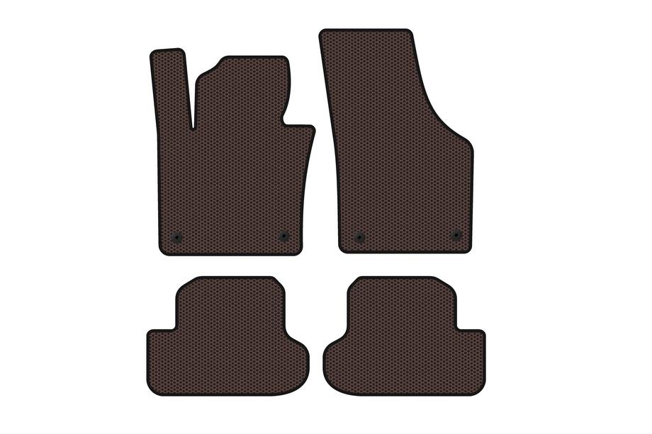Volkswagen Beetle 2011–2015 Gummimåtter Carsuit (HB, brun) Image
