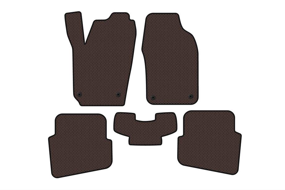 Volkswagen Polo 2001–2009 Gummimåtter Carsuit (HB, 3/5-dørs, brun) Image