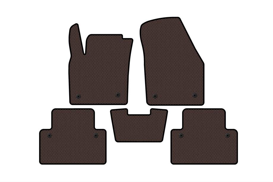 Volvo C30 2006–2012 Gummimåtter Carsuit (HB, 3-dørs, brun) Image