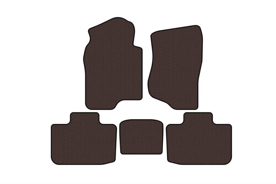 Cadillac Escalade 2007–2014 Carsuit gummimåtter til kabinen (2 rækker, brun) Image